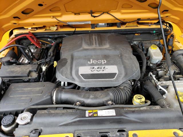 1C4AJWAGXCL196466 - 2012 JEEP WRANGLER S YELLOW photo 7