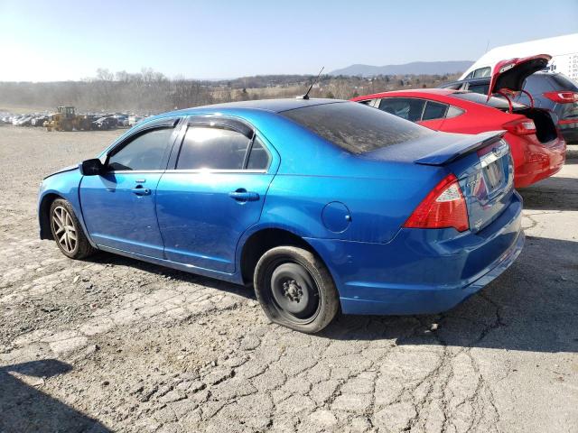 3FAHP0JA4CR114101 - 2012 FORD FUSION SEL BLUE photo 2