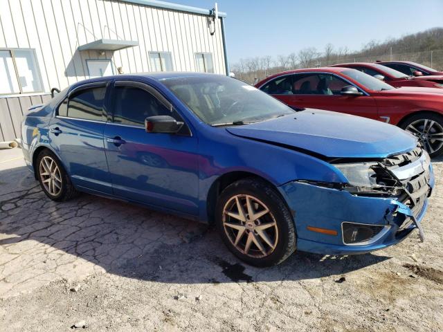 3FAHP0JA4CR114101 - 2012 FORD FUSION SEL BLUE photo 4