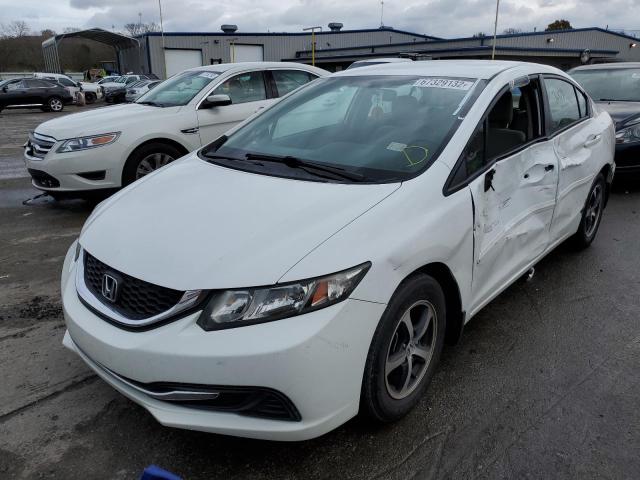 19XFB2F72FE059720 - 2015 HONDA CIVIC SE WHITE photo 2