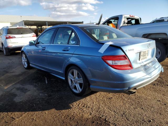 WDDGF5EB2BA500832 - 2011 MERCEDES-BENZ C300 BLUE photo 2