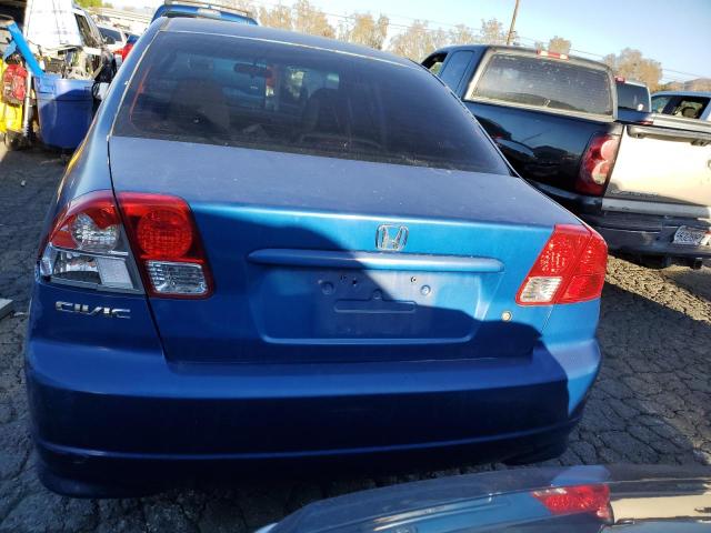 2HGES16394H580892 - 2004 HONDA CIVIC DX V BLUE photo 6