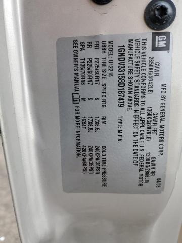 1GNDV33158D187479 - 2008 CHEVROLET UPLANDER L Qəhvəyi foto 13