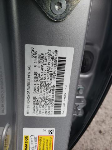 1HGCV1F50LA098664 - 2020 HONDA ACCORD EXL SILVER photo 13