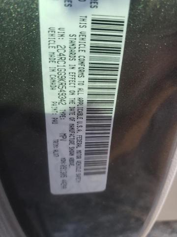 2C4RC1GG9KR549342 - 2019 CHRYSLER PACIFICA L GRAY photo 10