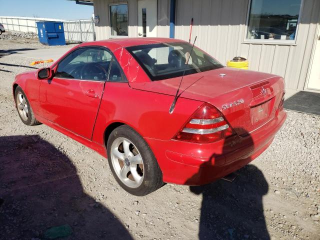 WDBKK65F42F242954 - 2002 MERCEDES-BENZ SLK 320 RED photo 2