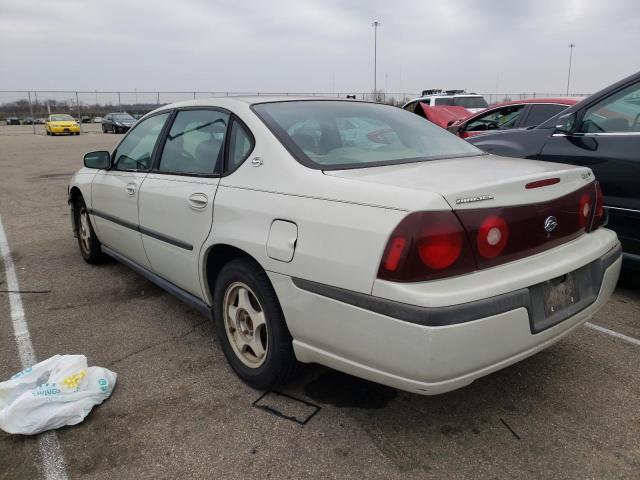 2G1WF52E539305897 - 2003 CHEVROLET IMPALA WHITE photo 2