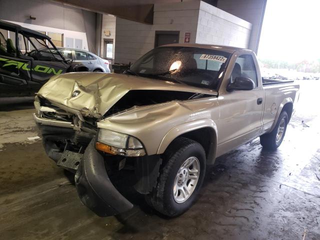 1D7FL16X13S346469 - 2003 DODGE DAKOTA SXT GOLD photo 2