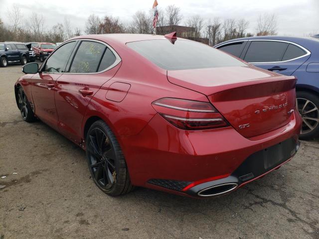 KMTG54TE4NU101901 - 2022 GENESIS G70 BASE RED photo 2