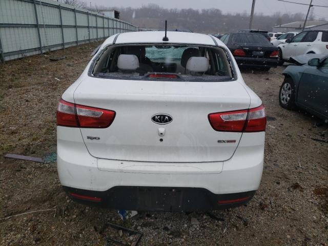 KNADN4A32D6122183 - 2013 KIA RIO EX WHITE photo 6