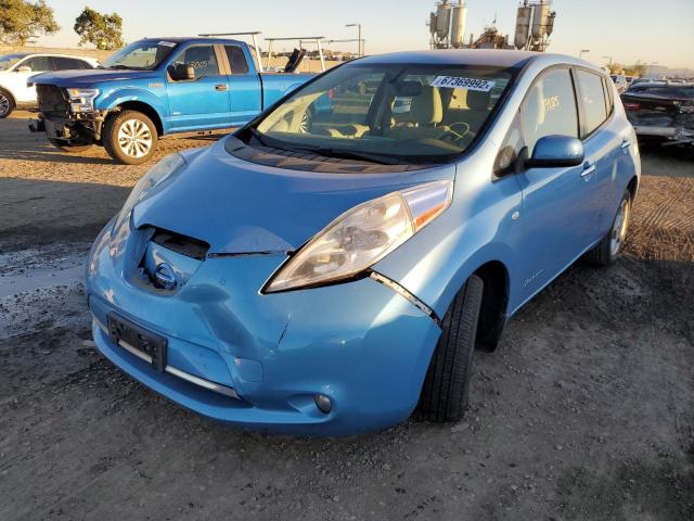 JN1AZ0CP3BT004647 - 2011 NISSAN LEAF SV BLUE photo 2