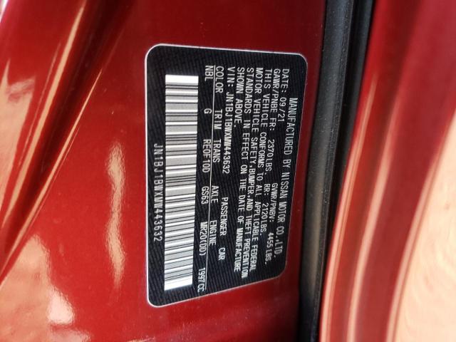 JN1BJ1BWXMW443632 - 2021 NISSAN ROGUE SPOR RED photo 13