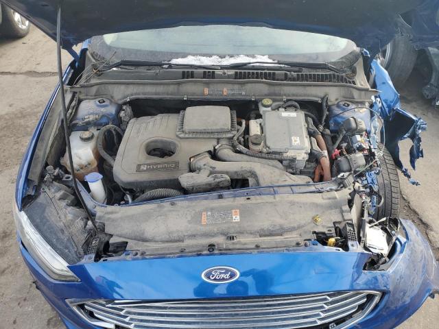 3FA6P0LU2JR247788 - 2018 FORD FUSION SE BLUE photo 7