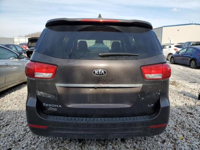 KNDMB5C14H6220067 - 2017 KIA SEDONA LX BLACK photo 6