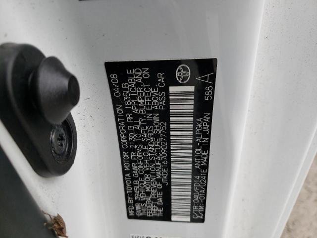 JTKDE167090277752 - 2009 TOYOTA SCION TC أبيض صورة 13