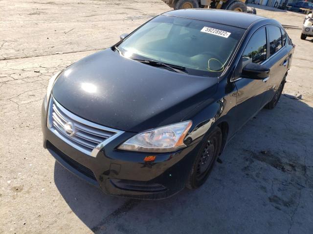 1N4AB7AP2DN903350 - 2013 NISSAN SENTRA S BLACK photo 2