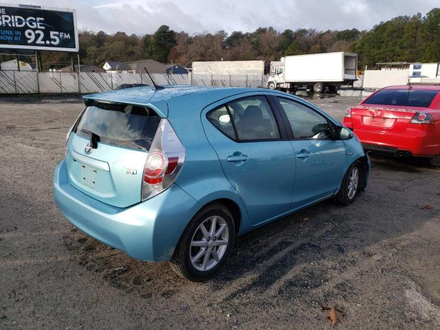 JTDKDTB36E1064471 - 2014 TOYOTA PRIUS C TURQUOISE photo 3