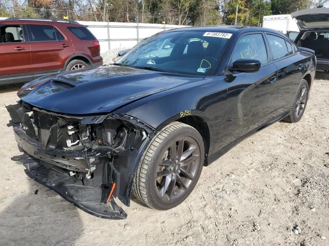 2C3CDXMG2MH540733 - 2021 DODGE CHARGER GT BLACK photo 2