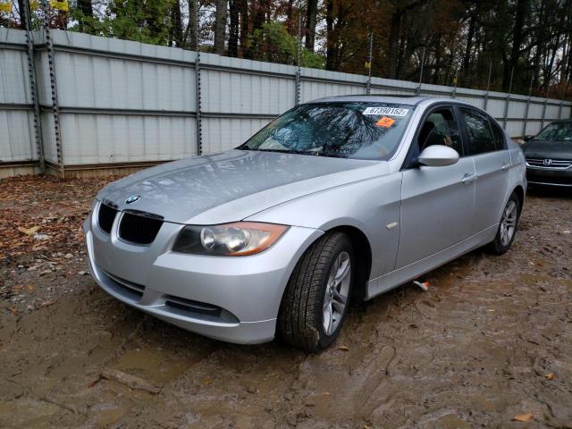 WBAVA37518NL52179 - 2008 BMW 328I SILVER photo 2