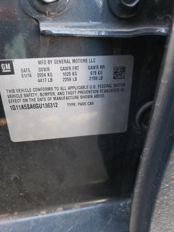 1G11A5SA6GU136312 - 2016 CHEVROLET MALIBU LIM 石墨色 照片 12