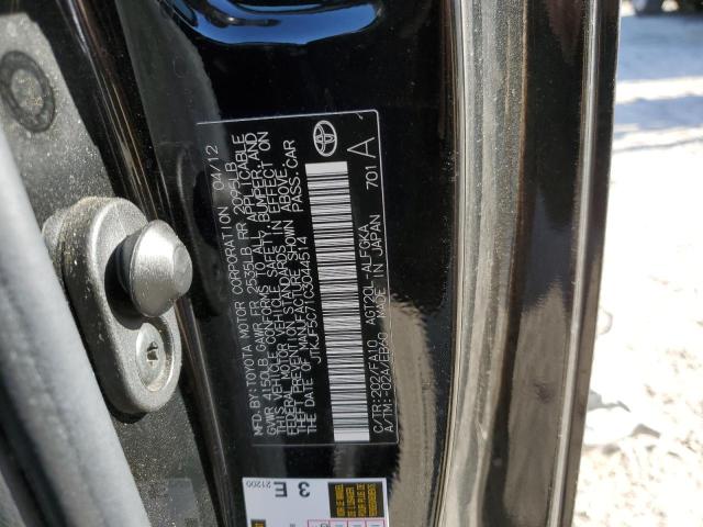 JTKJF5C71C3044514 - 2012 TOYOTA SCION TC Чорний фото 10