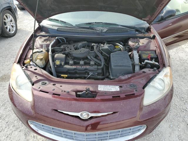 1C3EL55R52N187280 - 2002 CHRYSLER SEBRING LX BURGUNDY photo 11