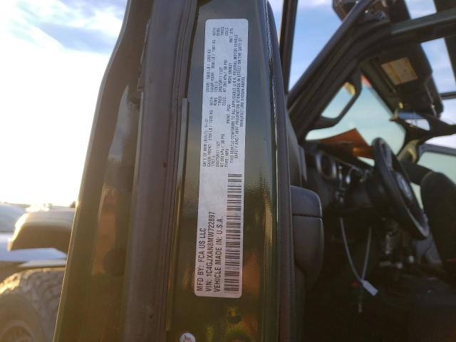 1C4GJXAN8MW722897 - 2021 JEEP WRANGLER S GREEN photo 10