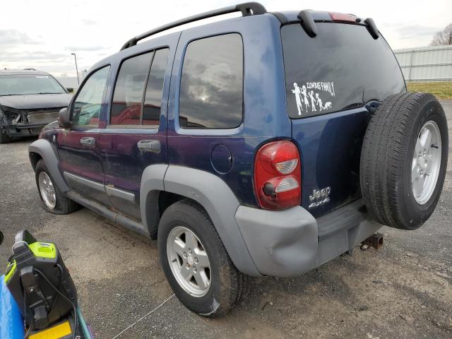 1J4GL48K95W513345 - 2005 JEEP LIBERTY SP BLUE photo 2