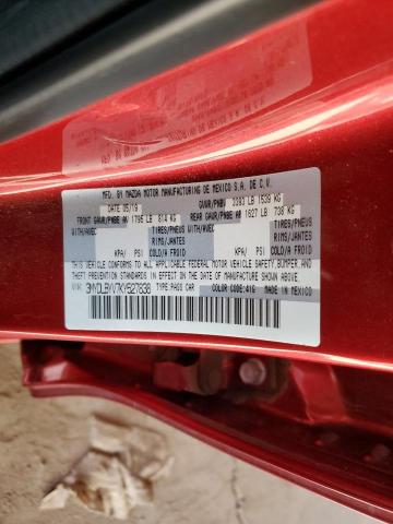 3MYDLBYV7KY527838 - 2019 TOYOTA YARIS L RED photo 12