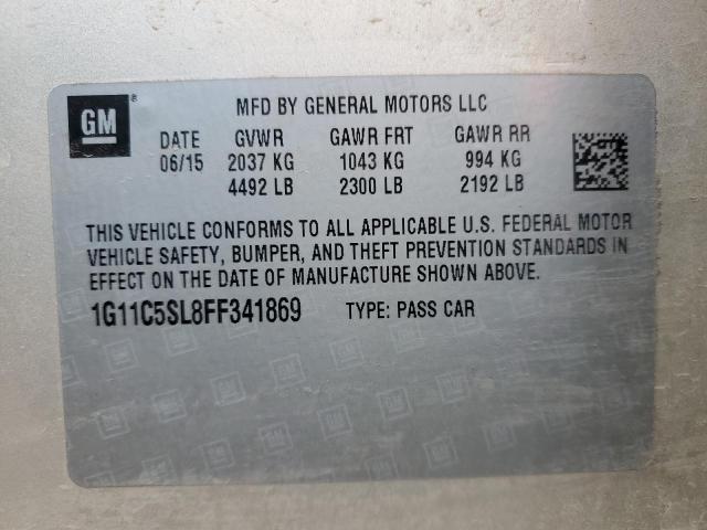 1G11C5SL8FF341869 - 2015 CHEVROLET MALIBU 1LT ბეჟი ფოტო 10