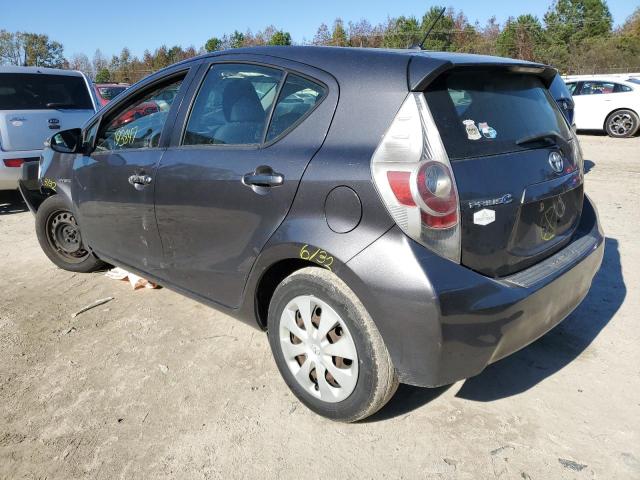 JTDKDTB32C1517000 - 2012 TOYOTA PRIUS C GRAY photo 2