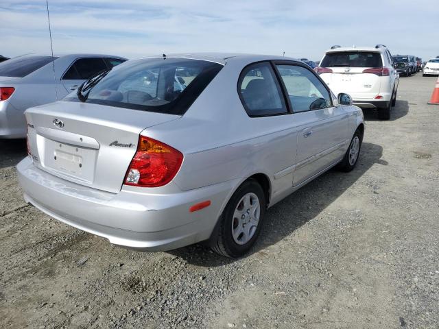 KMHCG35C85U355006 - 2005 HYUNDAI ACCENT GS SILVER photo 4