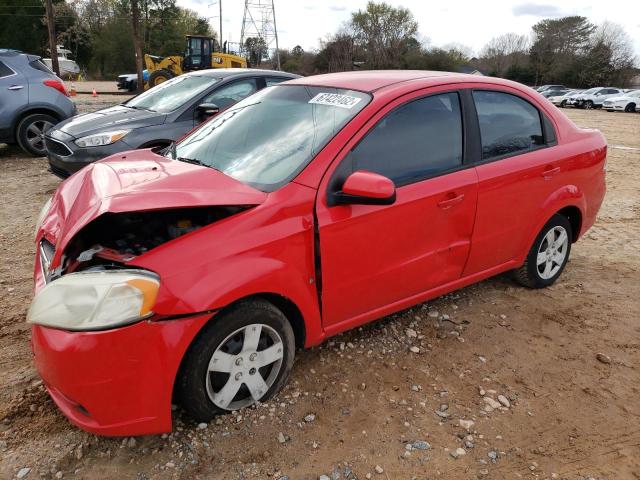 KL1TD56E99B357946 - 2009 CHEVROLET AVEO LS RED photo 1