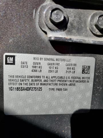 1G11B5SA4DF275125 - 2013 CHEVROLET MALIBU LS GRAY photo 12