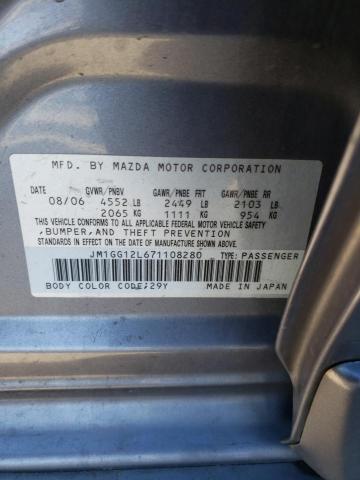 JM1GG12L671108280 - 2007 MAZDA SPEED 6 GRAY photo 12