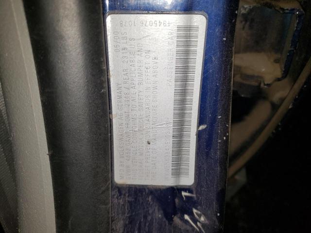 WVWEH63B41E003289 - 2001 VOLKSWAGEN PASSAT GLX Mavi foto 12