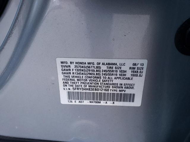5FRYD4H83EB012160 - 2014 ACURA MDX ADVANC GRAY photo 13