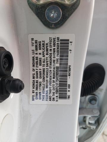 19XFC1F75HE005550 - 2017 HONDA CIVIC EXL Ağ foto 10