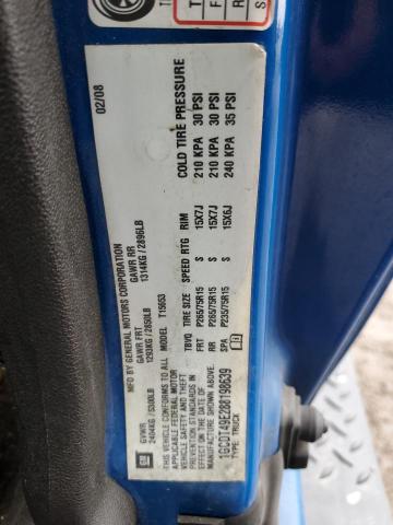 1GCDT49E288198639 - 2008 CHEVROLET COLORADO L BLUE photo 12