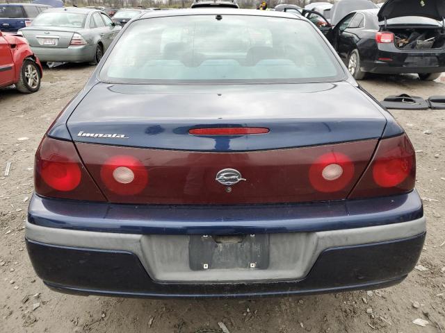 2G1WF55E029201988 - 2002 CHEVROLET IMPALA BLUE photo 6