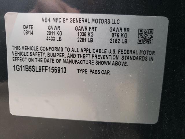 1G11B5SL9FF156913 - 2015 CHEVROLET MALIBU LS CHARCOAL photo 10