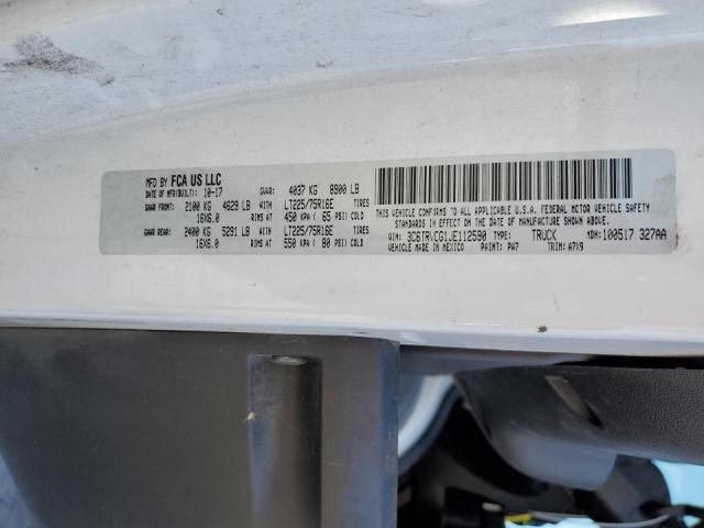 3C6TRVCG1JE112590 - 2018 RAM PROMASTER WHITE photo 13