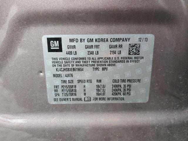 KL4CJHSBXEB619654 - 2014 BUICK ENCORE PRE GRAY photo 13