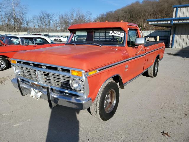 F15JCW65777 - 1975 FORD F150 PU RED photo 2