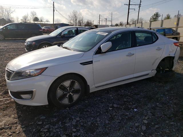 KNAGM4AD4D5060283 - 2013 KIA OPTIMA HYB WHITE photo 1