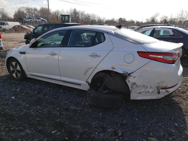 KNAGM4AD4D5060283 - 2013 KIA OPTIMA HYB WHITE photo 2