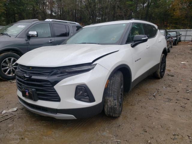 3GNKBCRS5MS****** - 2021 CHEVROLET BLAZER 2LT WHITE photo 2