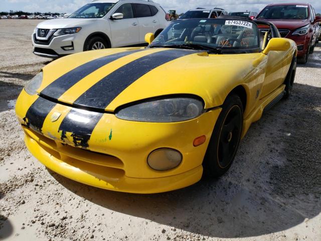 1B3BR65E2RV102777 - 1994 DODGE VIPER RT-1 YELLOW photo 2