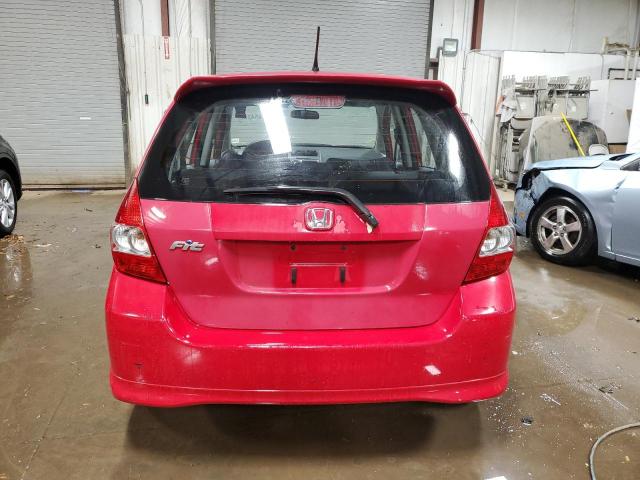 JHMGD38678S029197 - 2008 HONDA FIT SPORT RED photo 6