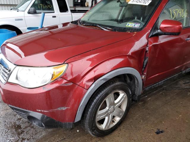 JF2SH64659H729131 - 2009 SUBARU FORESTER 2 RED photo 9